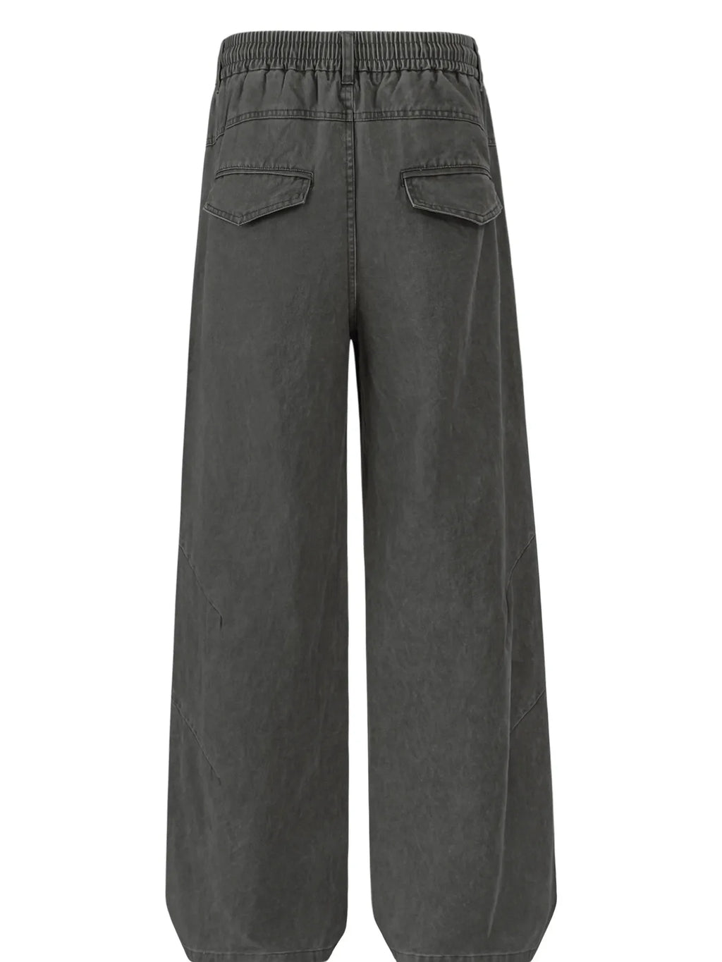 Men's Casual Wide Leg Cargo Pants with Elastic Waistband