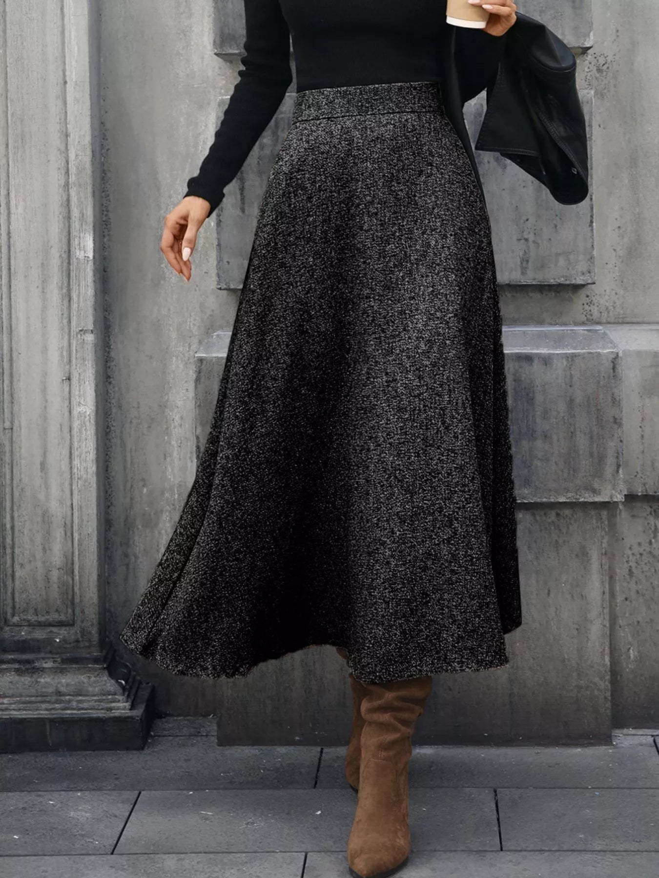 A-Line Midi Skirt