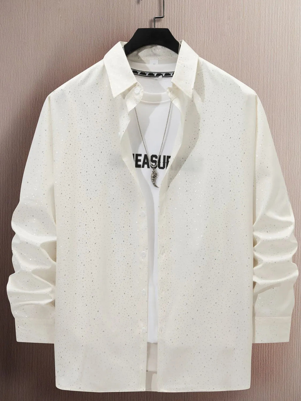 Men's Full Size Button Up Long Sleeve Shirt Plus Size