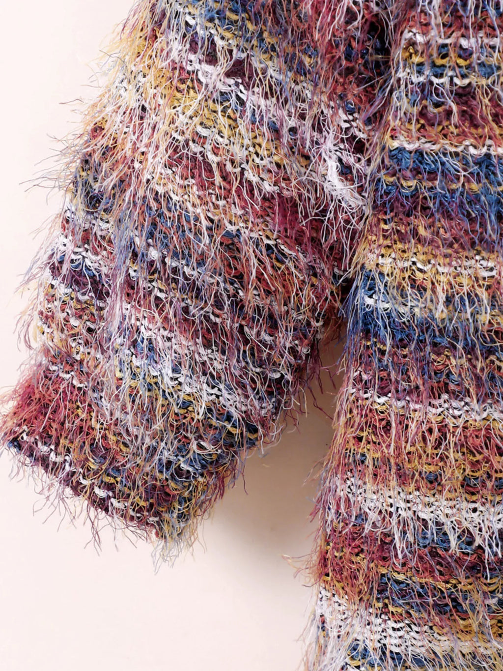 Children's Colorful Knitted Fuzzy Cardigan