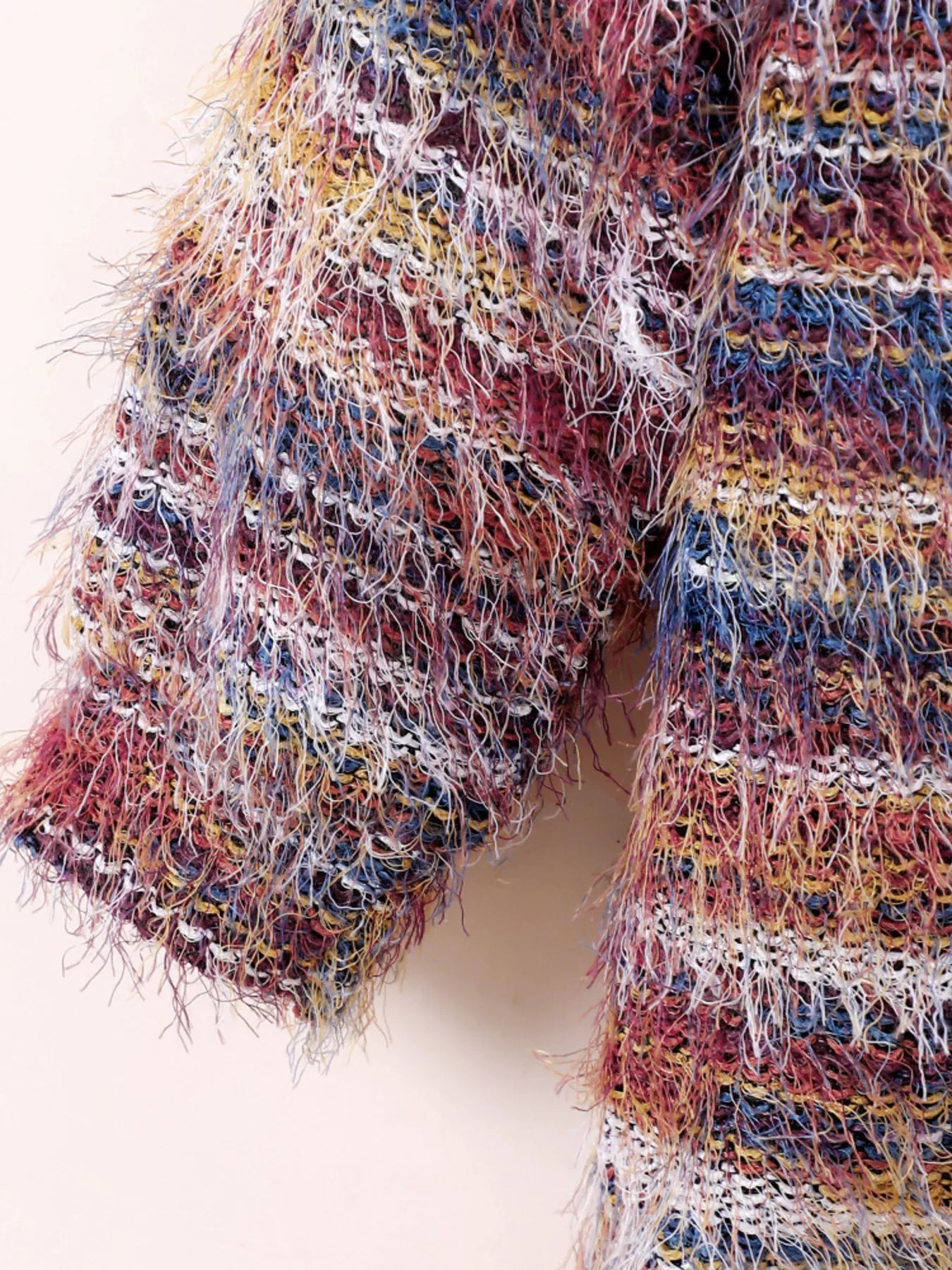 Children's Colorful Knitted Fuzzy Cardigan