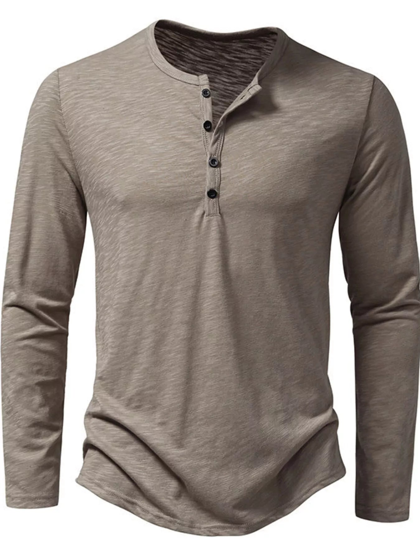 Men's Long Sleeve Henley T-Shirt