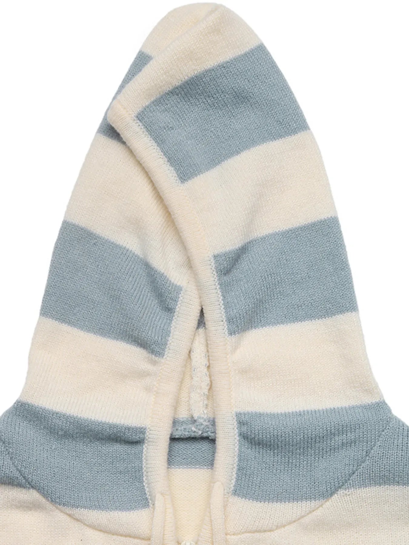 Drawstring Zip Up Striped Cardigan