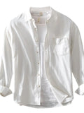Men's Plus Size Button Up Long Sleeve Shirt