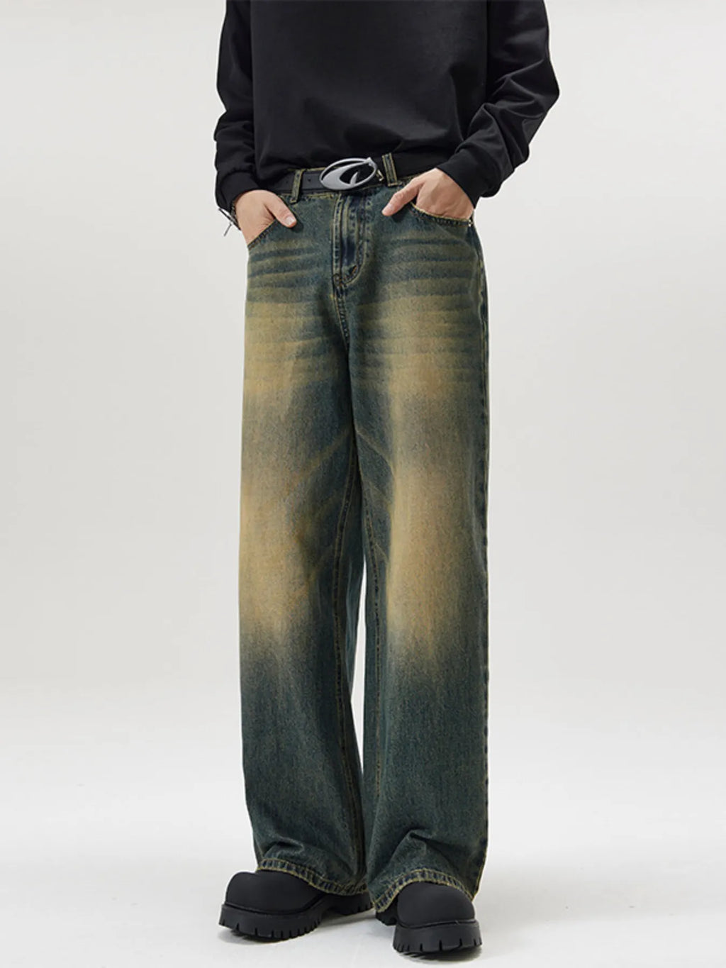Men's Full Size Wide Leg Jeans Plus Size