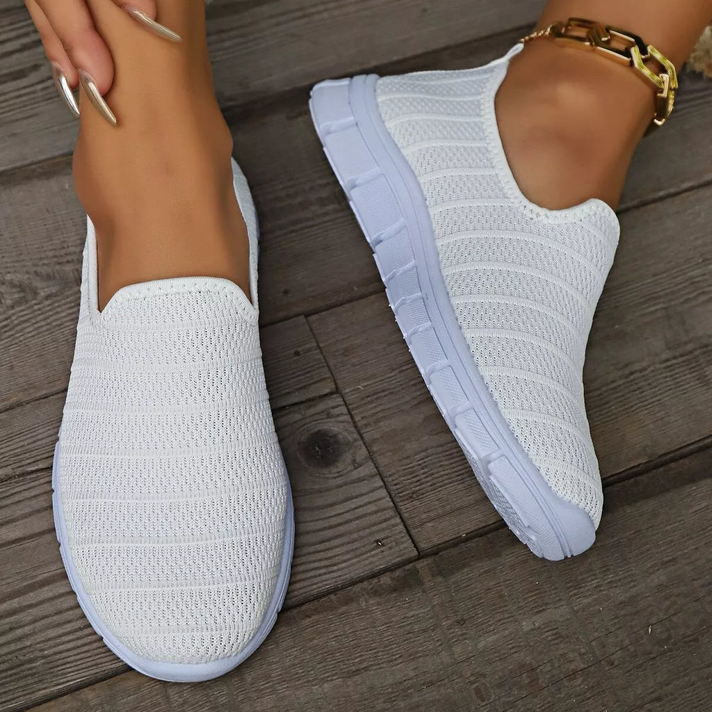 Round Toe Mesh Slip-Ons