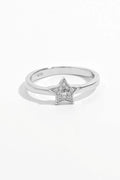 925 Sterling Silver Inland Zircon Star Ring