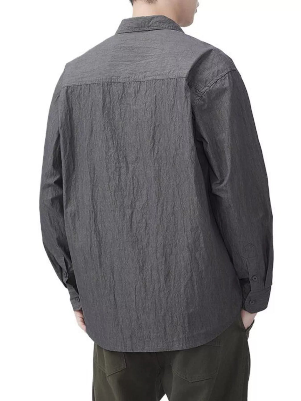 Men's Plus Size Button Up Long Sleeve Shirt