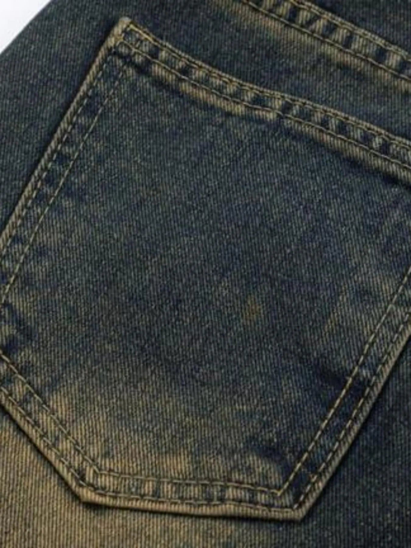 Men's Full Size Vintage Wash Bootcut Denim Jeans Plus Size