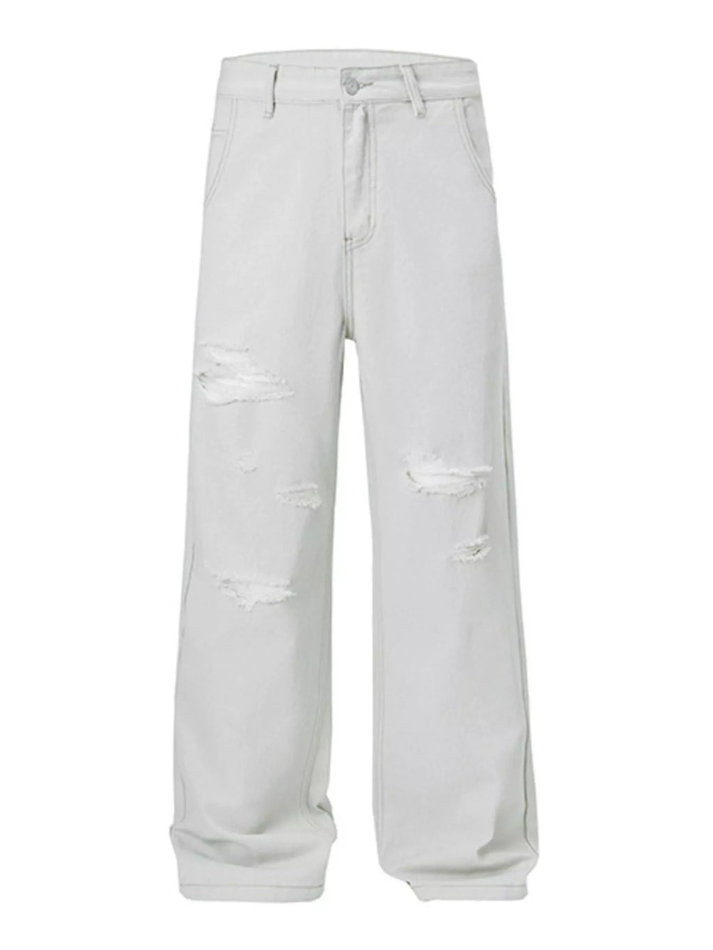 Men's Distressed Wide Leg Jeans