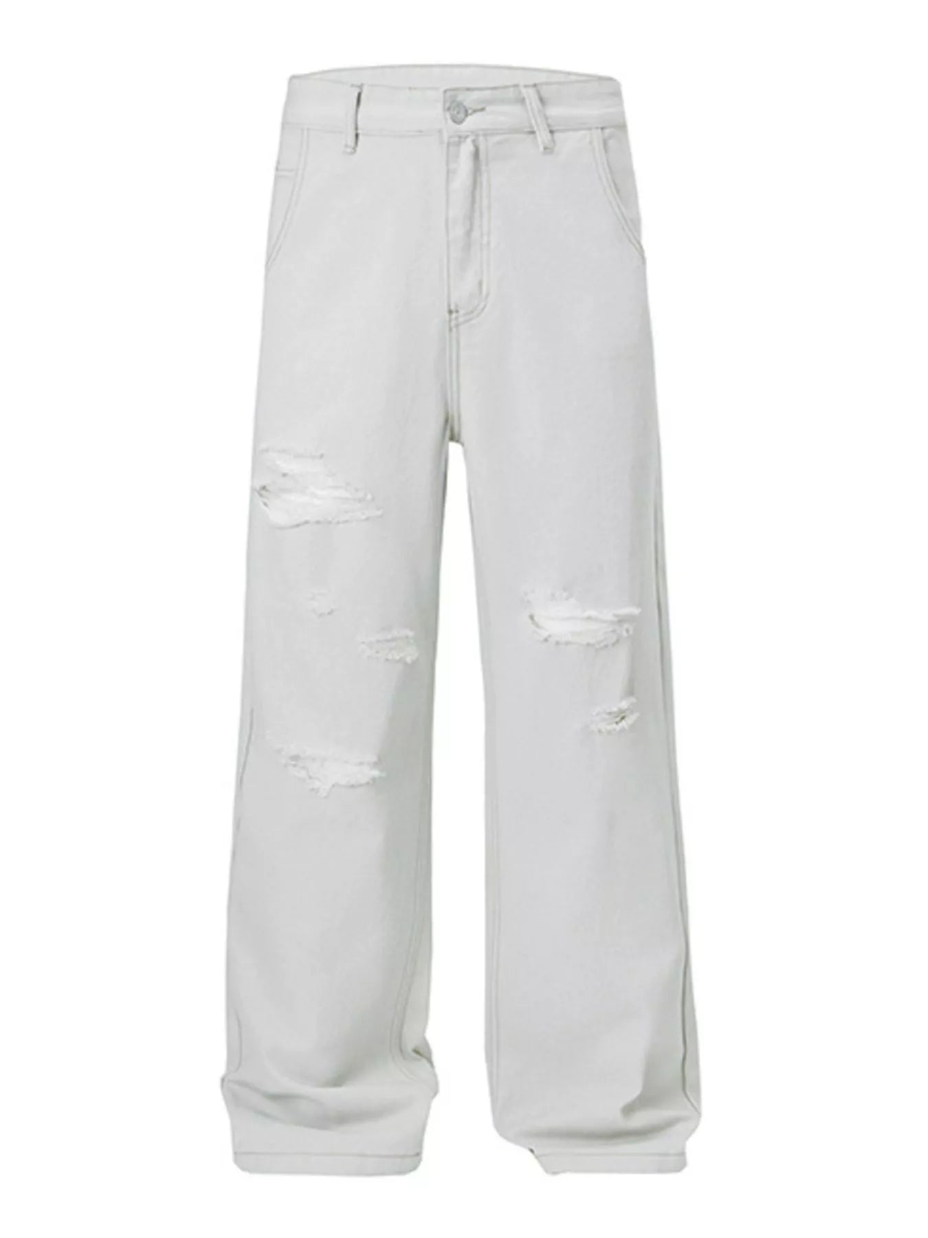 Men's Distressed Wide Leg Jeans