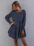 Ruffle Tiered Long Sleeve Mini Dress