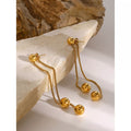18K Gold-Plated Ball Drop Earrings