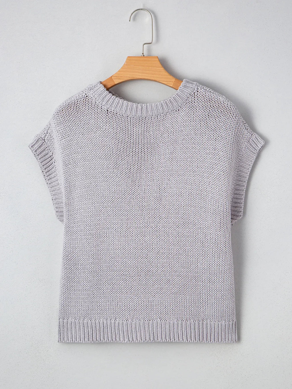 Bow Round Neck Short Sleeve Sweater