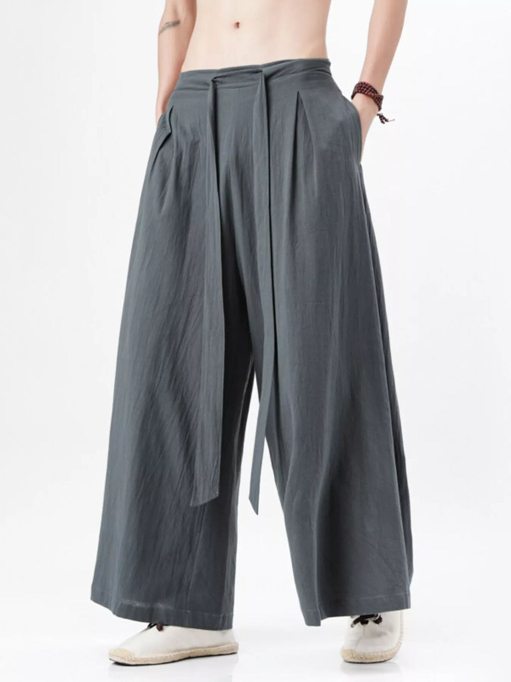 Men's Plus Size Wide Leg Pants