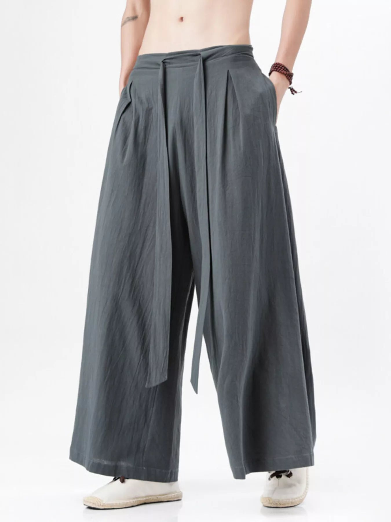 Men's Plus Size Wide Leg Pants