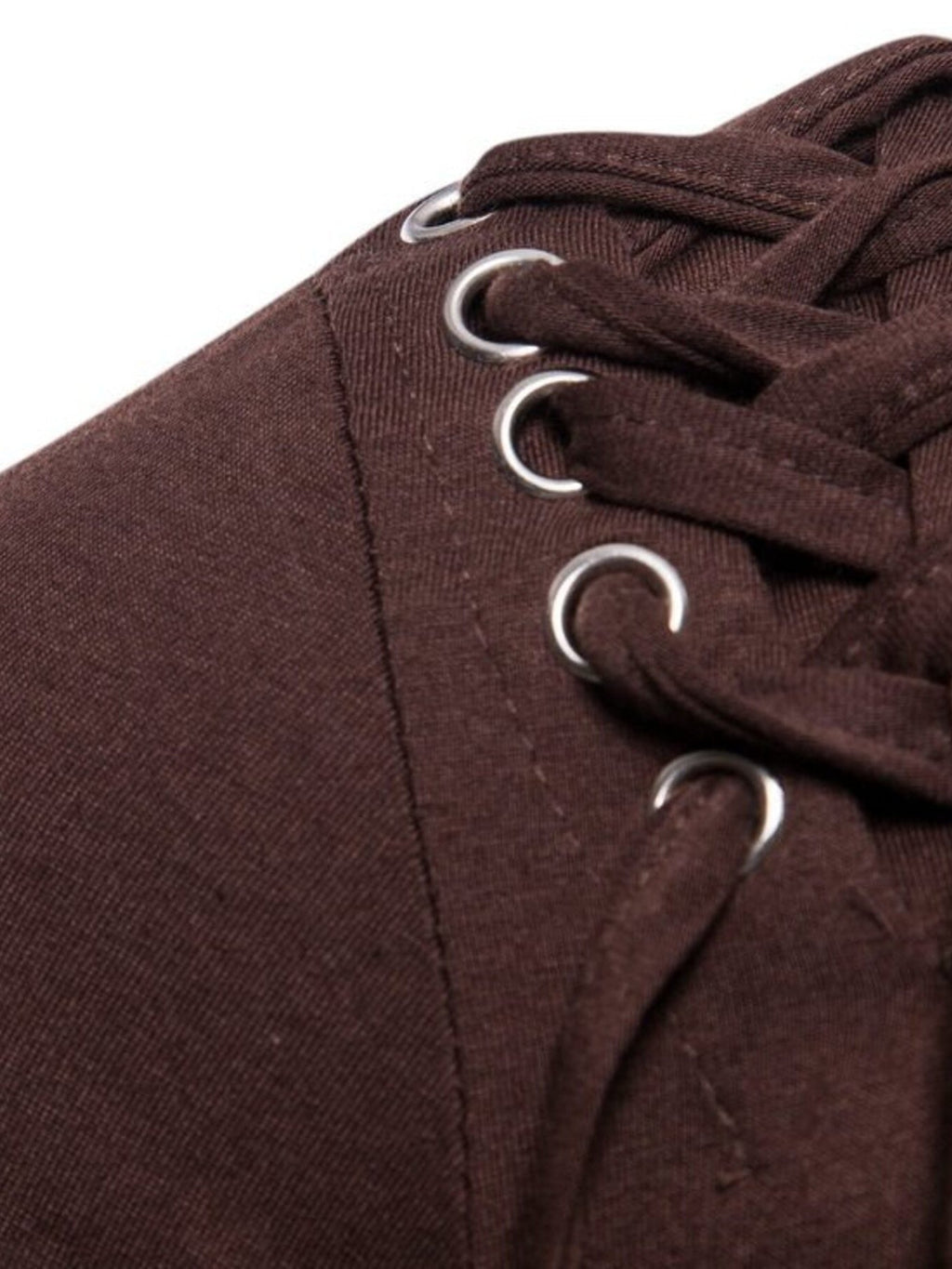 Men's Lace-Up Asymmetric Hem T-Shirt
