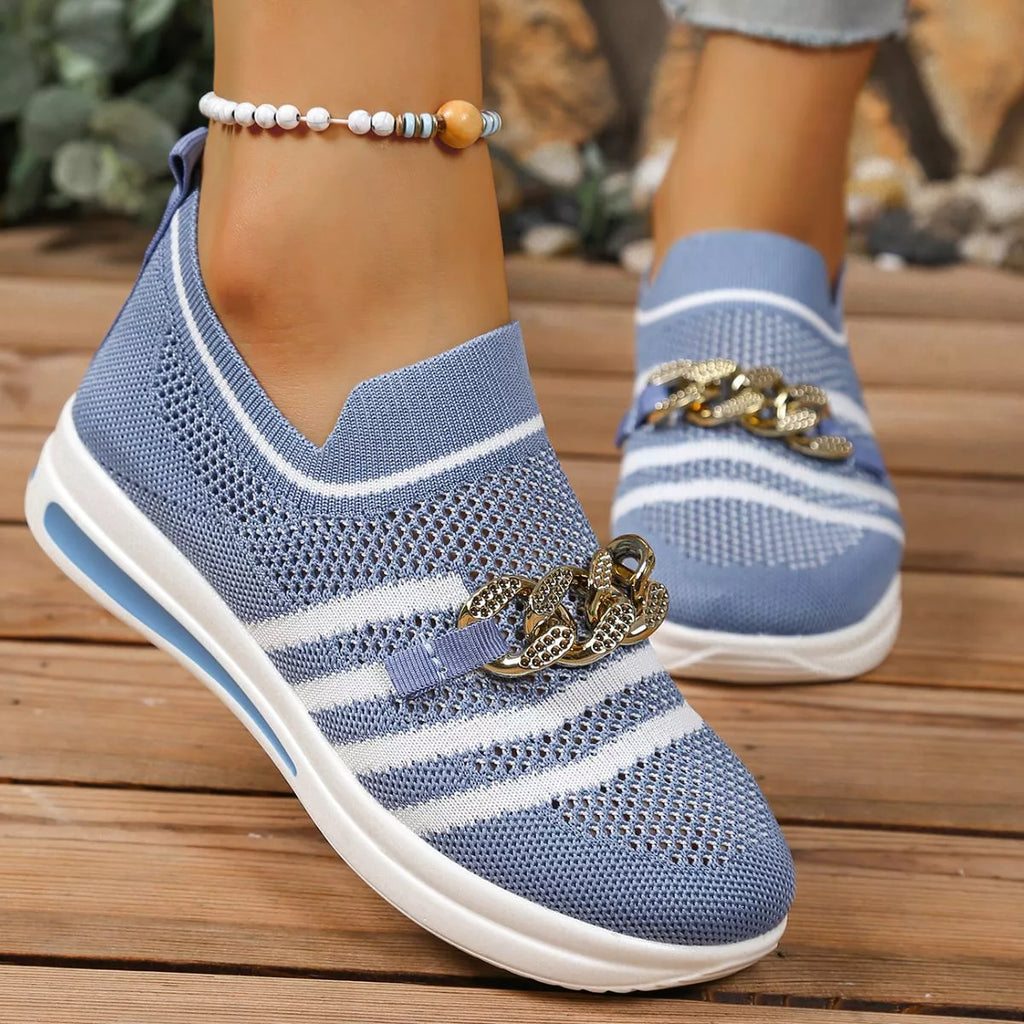 Round Toe Mesh Slip-Ons