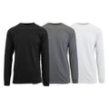 3-Pack: Men's Crew Neck Long Sleeve Classic Tee