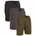 3-Pack: Men's French Terry Shorts with Zippered Pockets