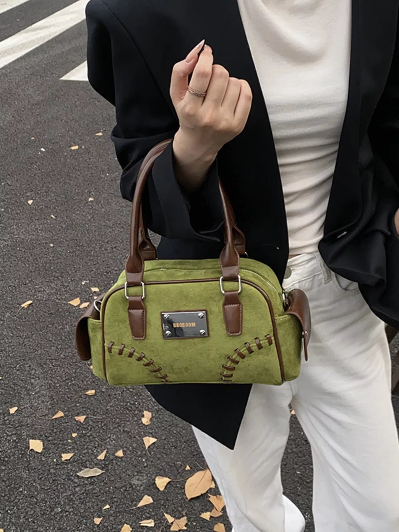 Vintage Top Handle Crossbody Bag