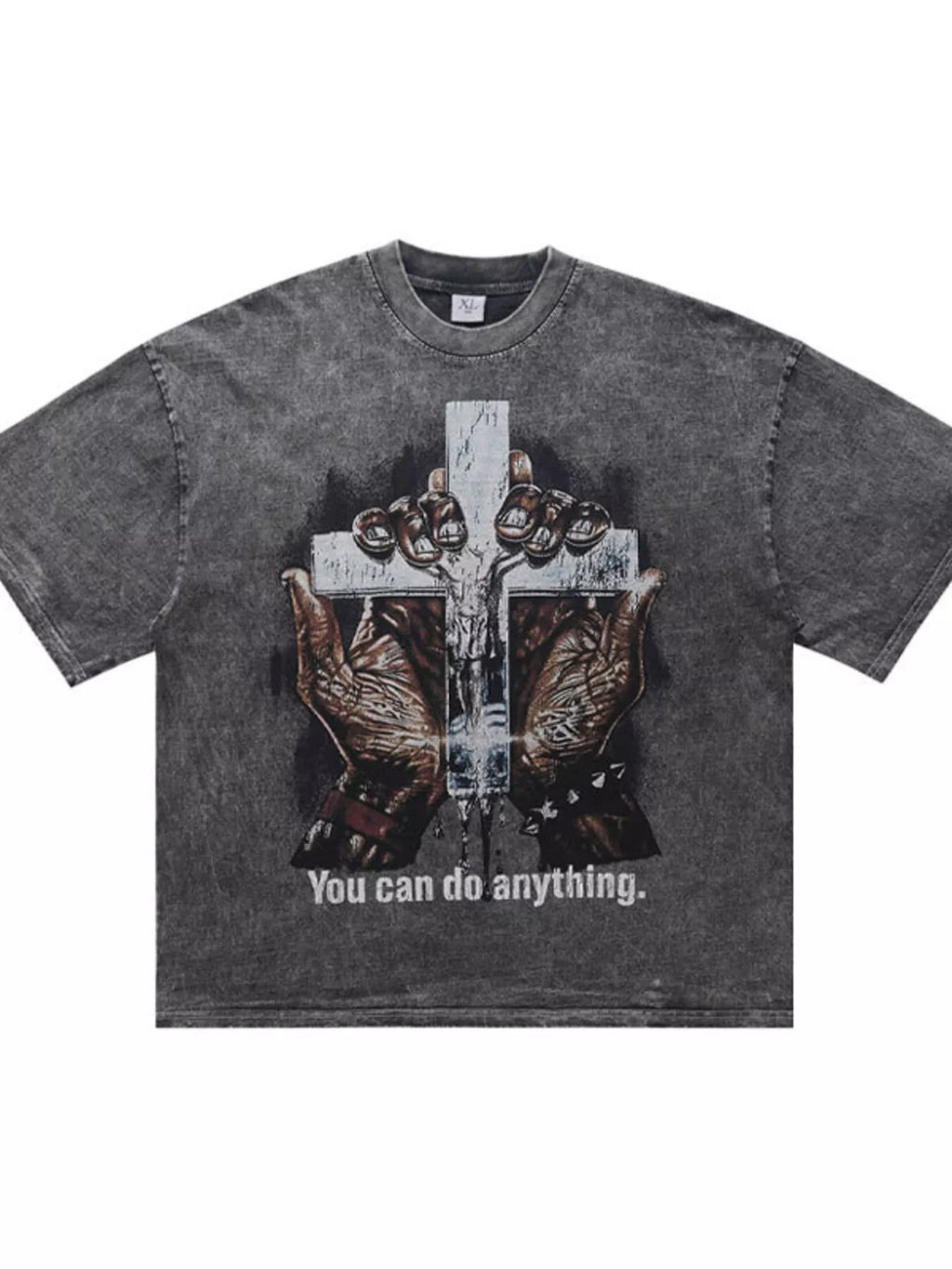 Men's Vintage Wash Cross Graphic T-Shirt