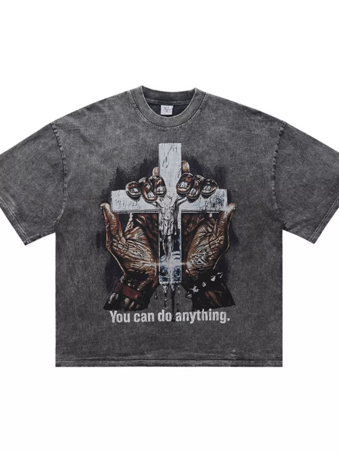 Men's Vintage Wash Cross Graphic T-Shirt
