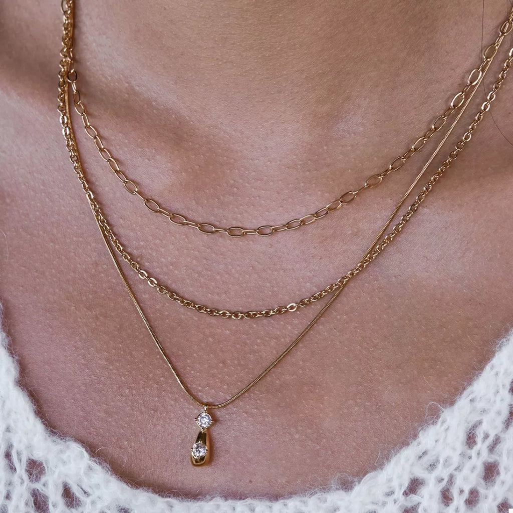 Three Layered Pendant Necklace
