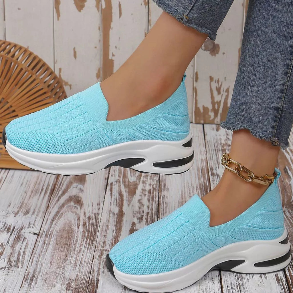 Round Toe Mesh Slip-Ons