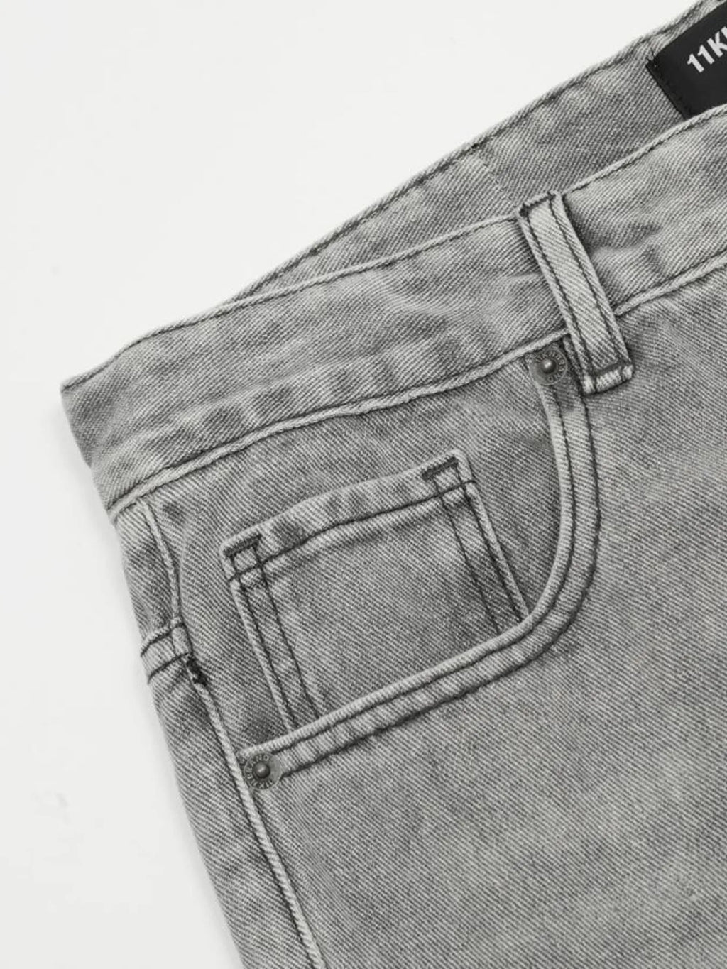 Men's High-Rise Wide Leg Washed Jeans