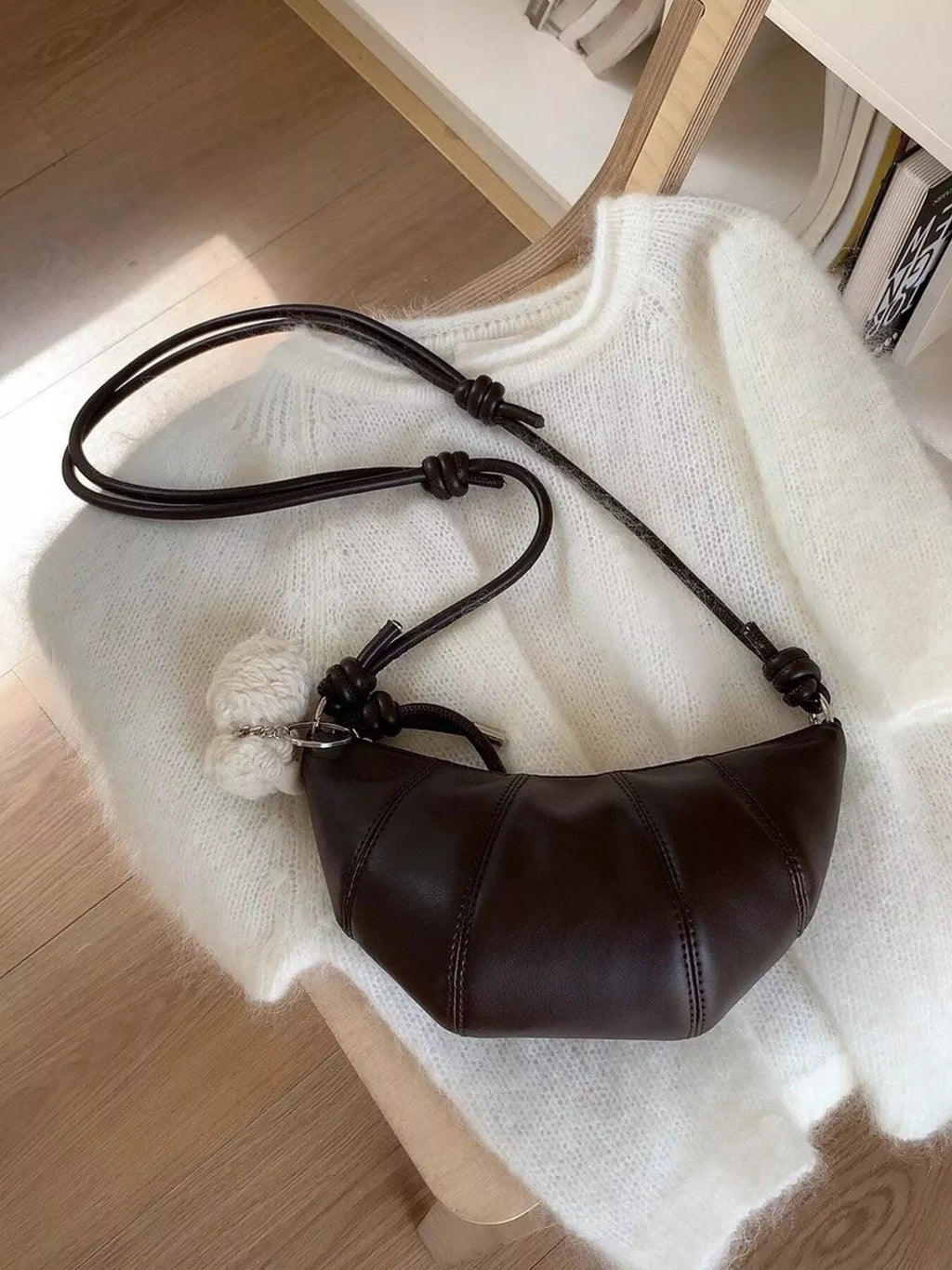 Croissant Shaped Crossbody Bag