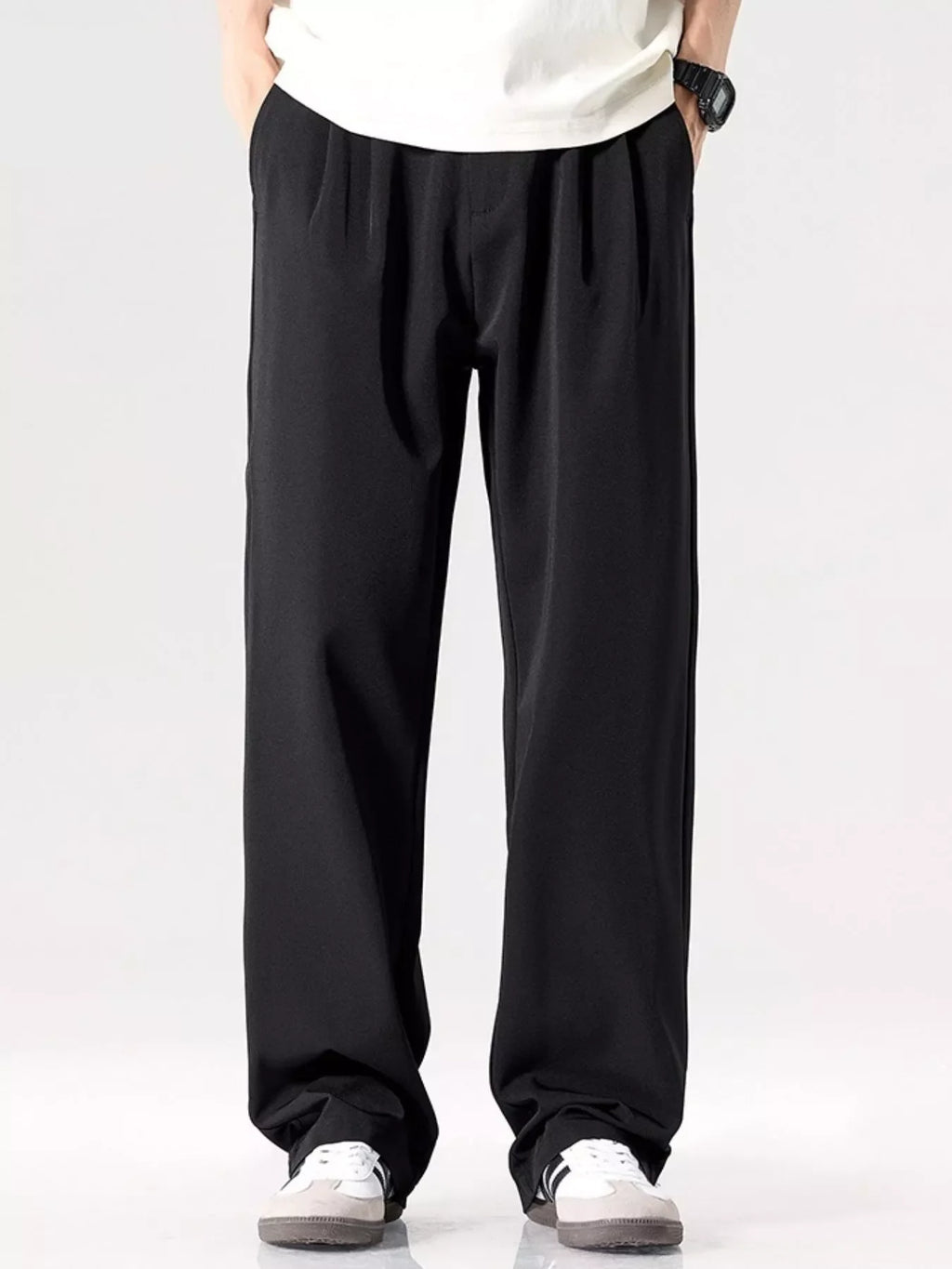 Men's Plus Size Wide Leg Pants