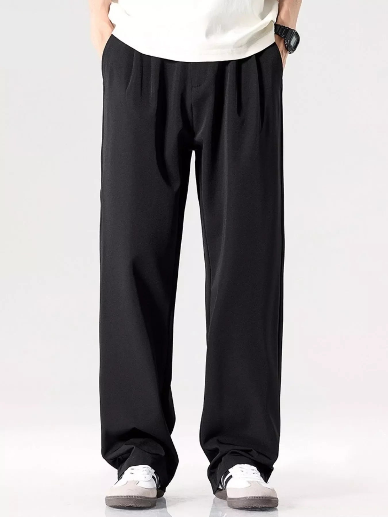 Men's Plus Size Wide Leg Pants