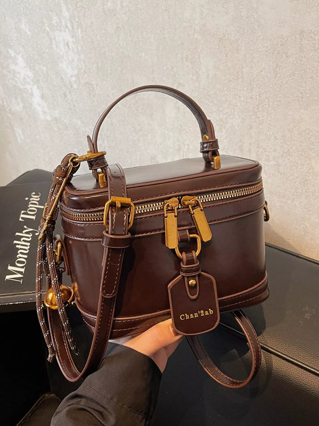 Retro Style Boxy Crossbody Bag