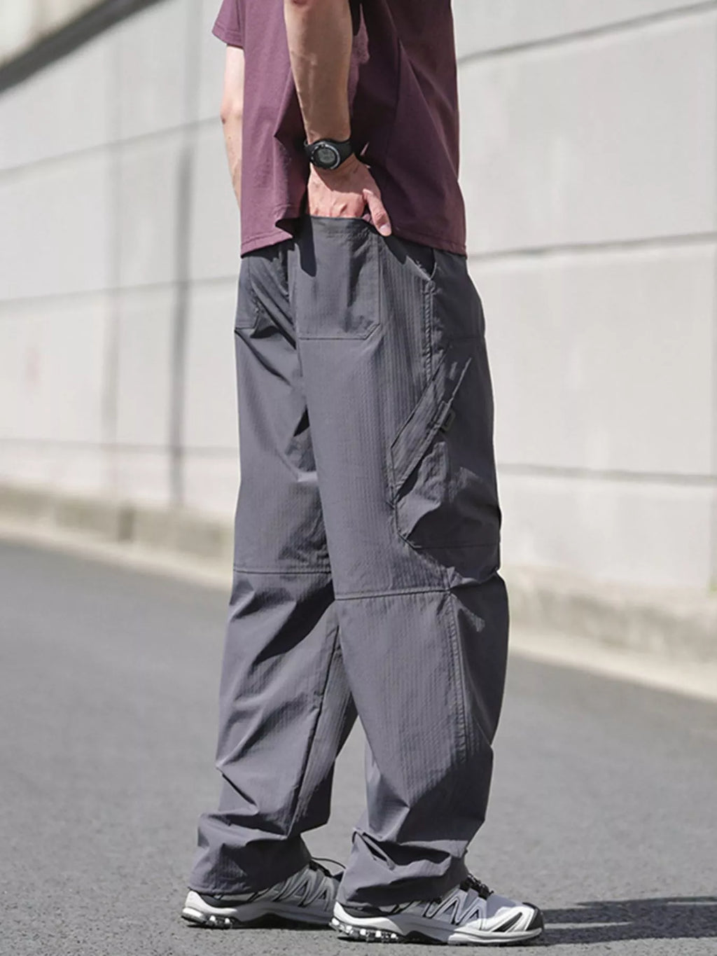 Men's Drawstring Wide Leg Pants