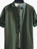 Men's Plus Size Button Up Short Sleeve Shirt