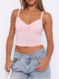 Twist-Front Cropped Cami