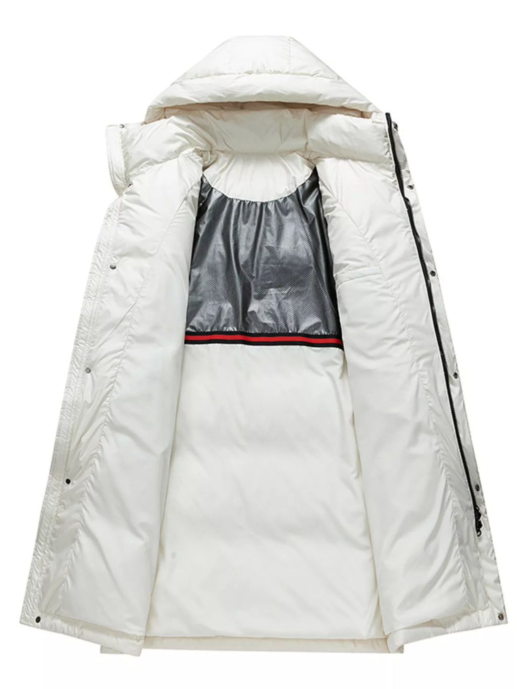 Men's Full Size Longline Hooded Down Coat Plus Size