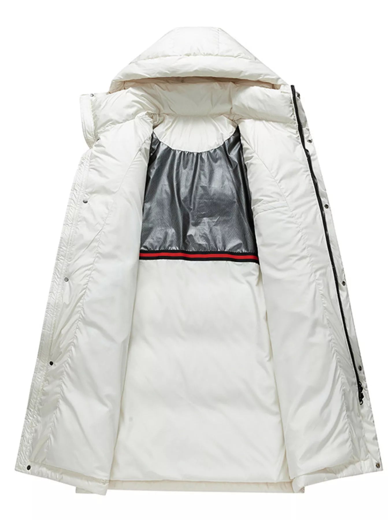 Men's Full Size Longline Hooded Down Coat Plus Size
