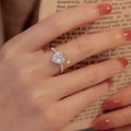 1 Carat Moissanite 925 Sterling Silver Heart Ring