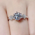 2 Carat Moissanite 925 Sterling Silver Ring