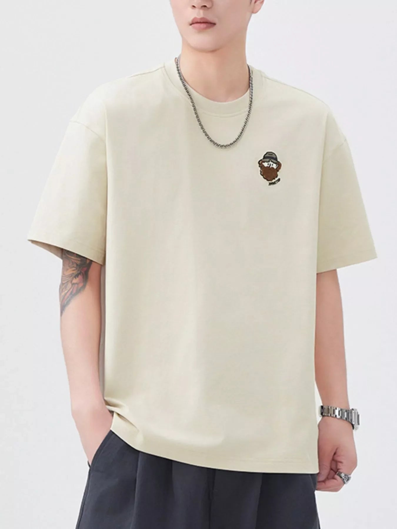 Men's Plus Size Round Neck Short Sleeve T-Shirt
