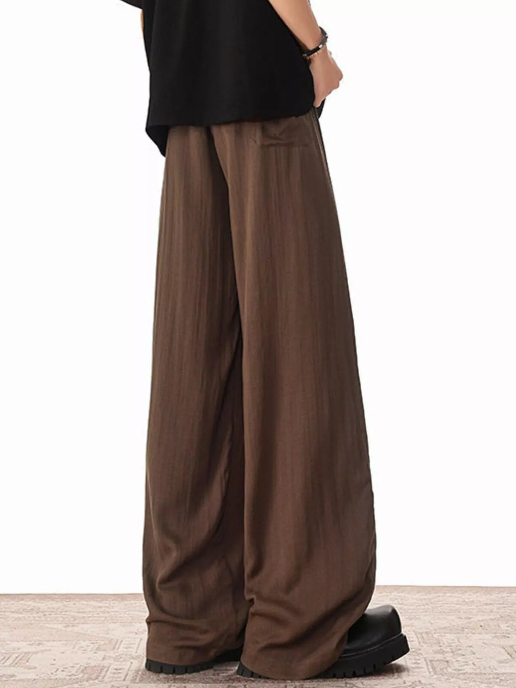 Men's Plus Size Wide Leg Drawstring Pants