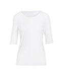 EGI Luxury Cotton Underwear Invisible Seamless Clean-Cut Scoop Neck Elbow-Sleeve Top (3104)