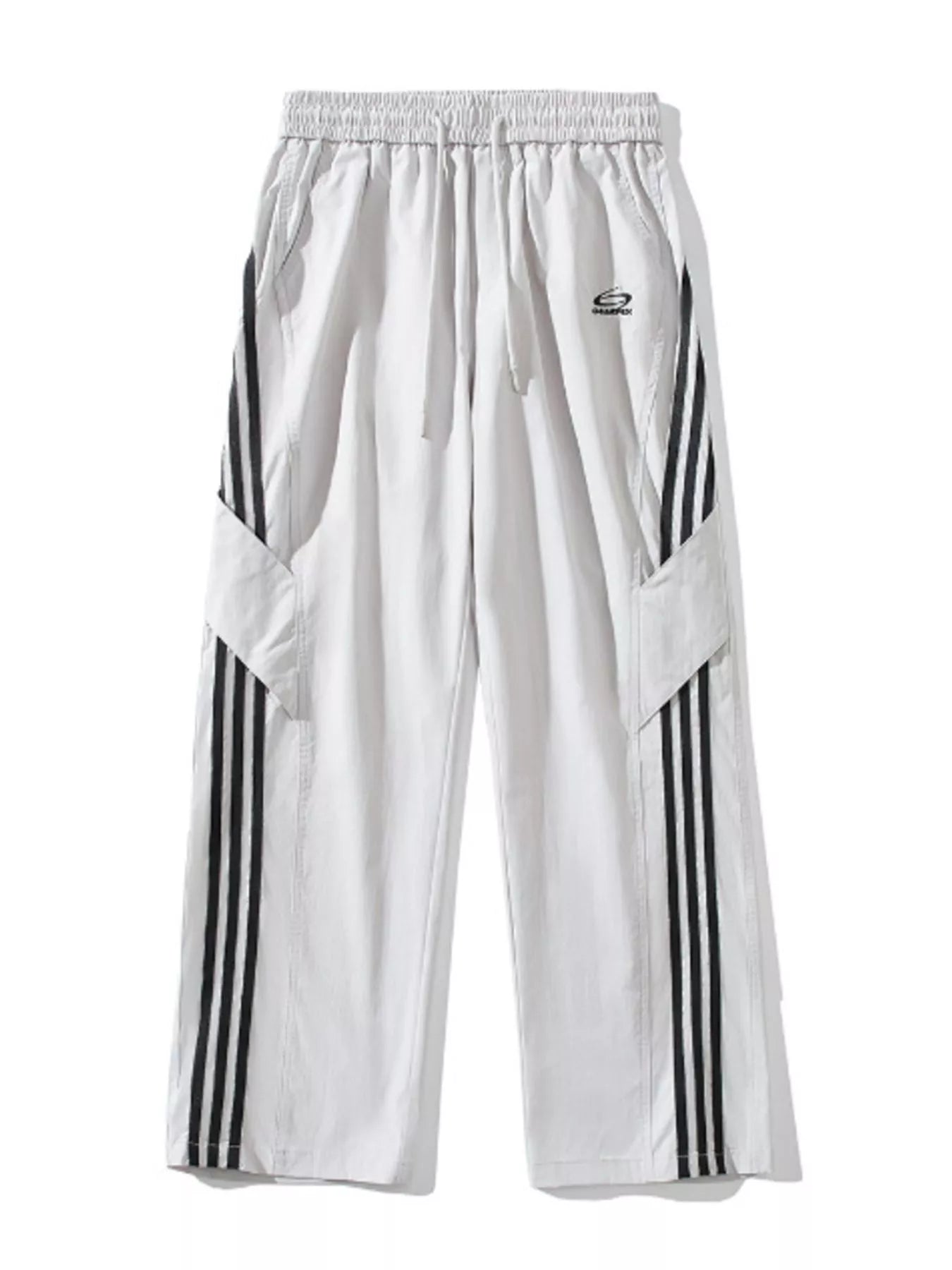 Men's Full Size Stripe Wide Leg Pants Plus Size