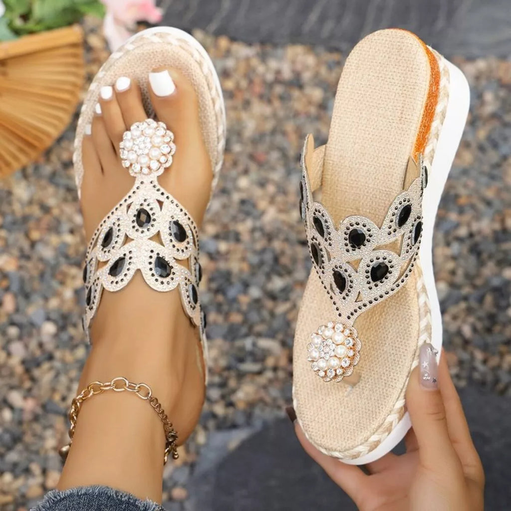 Toe Post Wedge Sandals