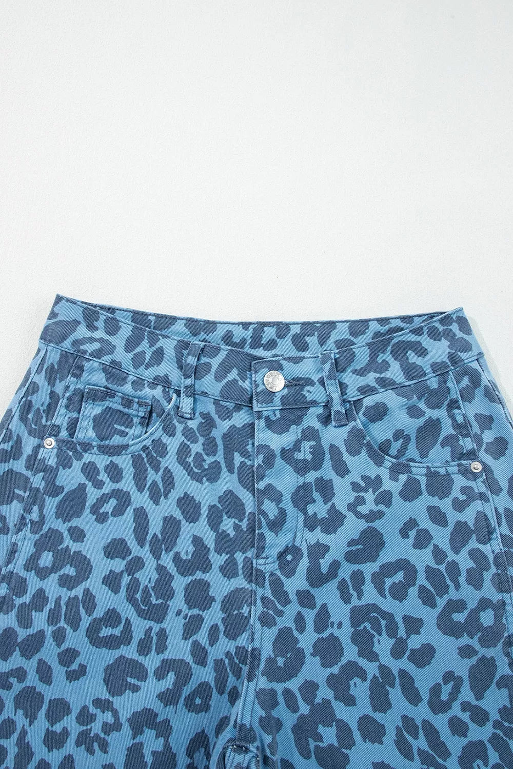 Leopard Print Barrel Leg Jeans