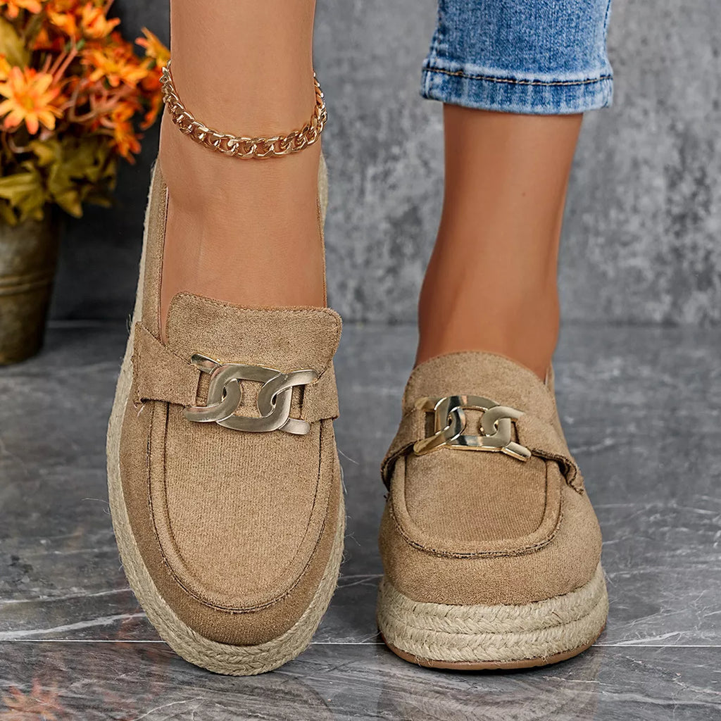 Round Toe Platform Loafers