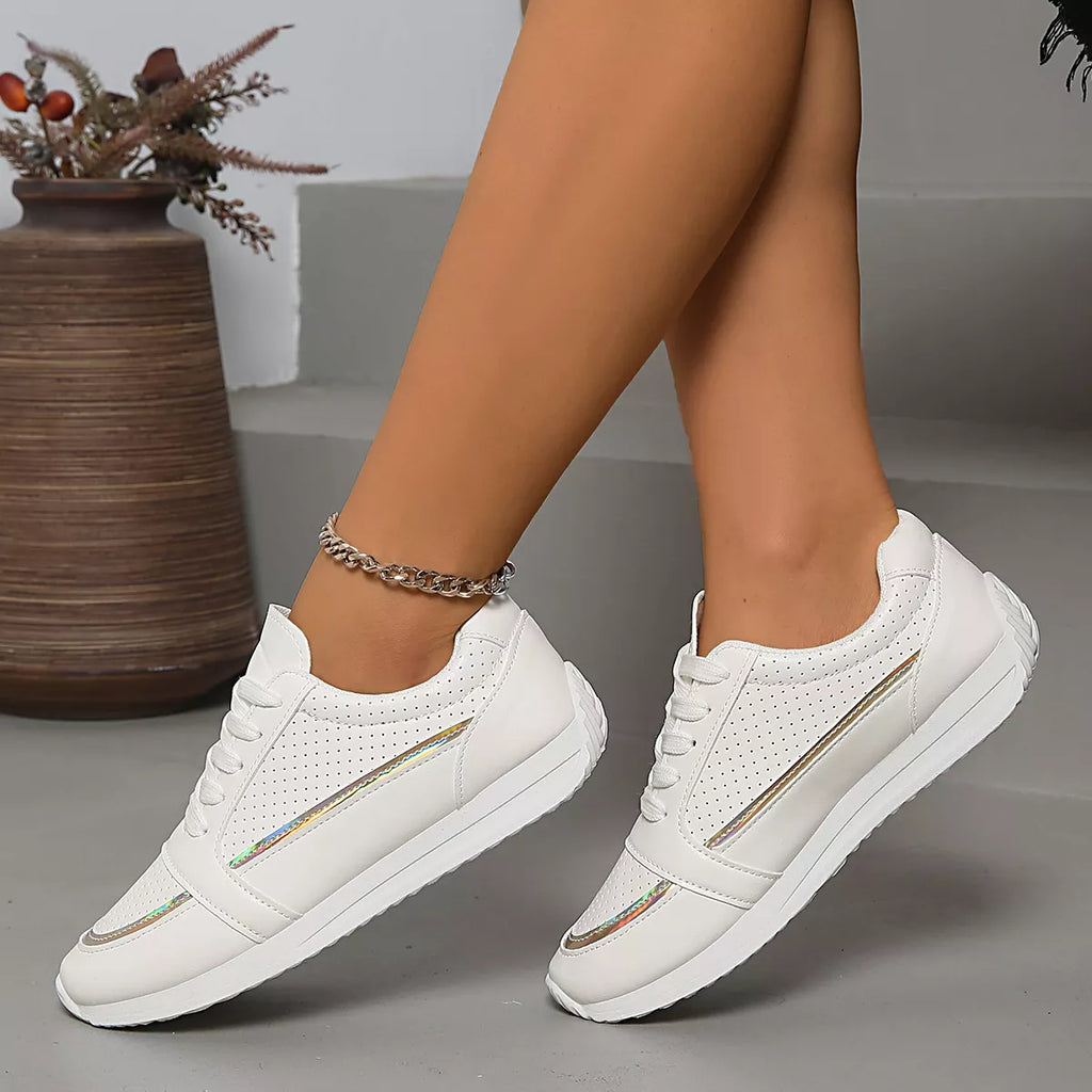Round Toe Lace Up Sneakers