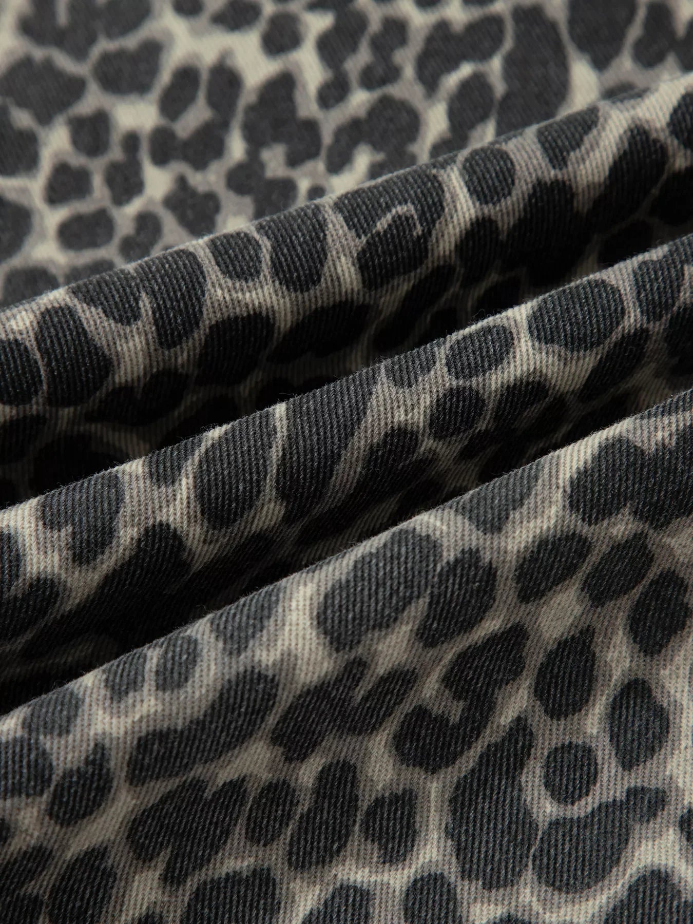 Leopard Print High Waist Barrel Jeans